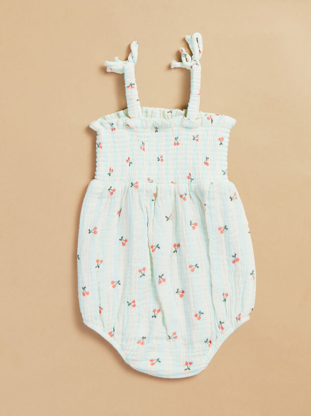 Carrie Cherry Tie Strap Bubble Detail 2 - TULLABEE