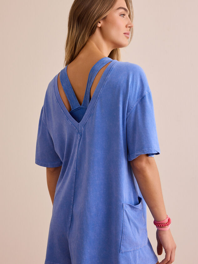 Hang Tough Washed Reversible Tee Romper Detail 4 - TULLABEE