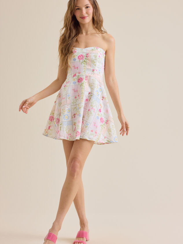 Shanae Floral Mini Dress Detail 3 - TULLABEE