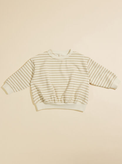 Owen Striped Sweatshirt by Quincy Mae - TULLABEE