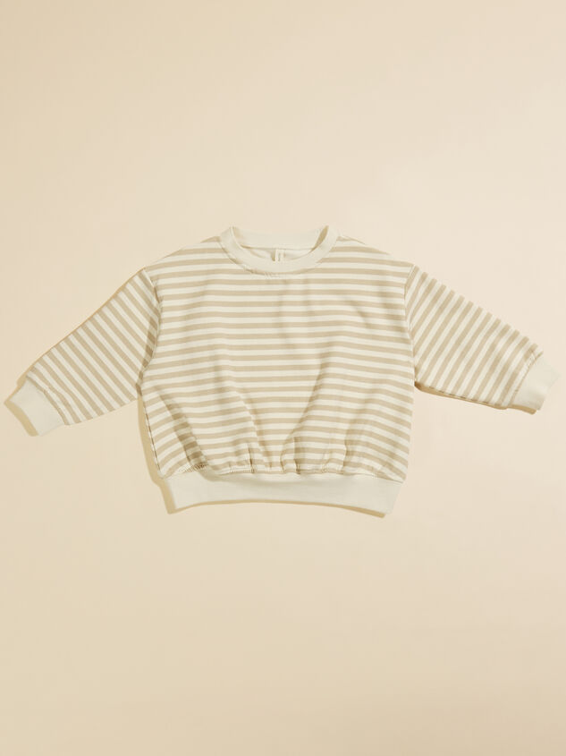 Owen Striped Sweatshirt by Quincy Mae Detail 1 - TULLABEE