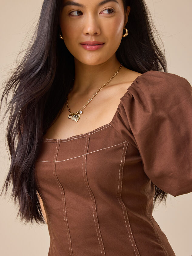 Edie Denim Mini Dress Detail 3 - TULLABEE