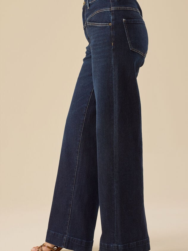 Jade Wide Leg Jeans Detail 4 - TULLABEE