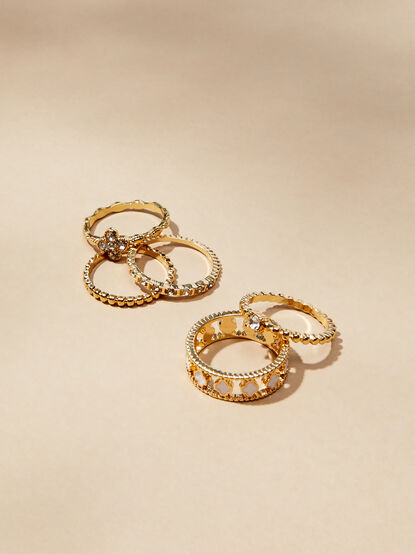 Dainty Clover Ring Set - TULLABEE