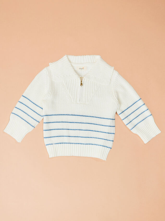 Sawyer Stripe Quarter Zip Sweater - TULLABEE