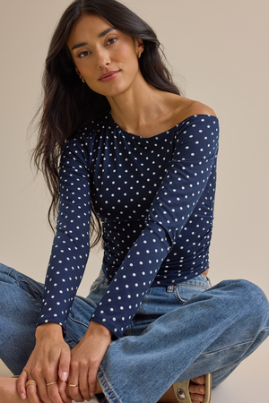 Emily Asymmetrical Dot Top - Altar'd State - 