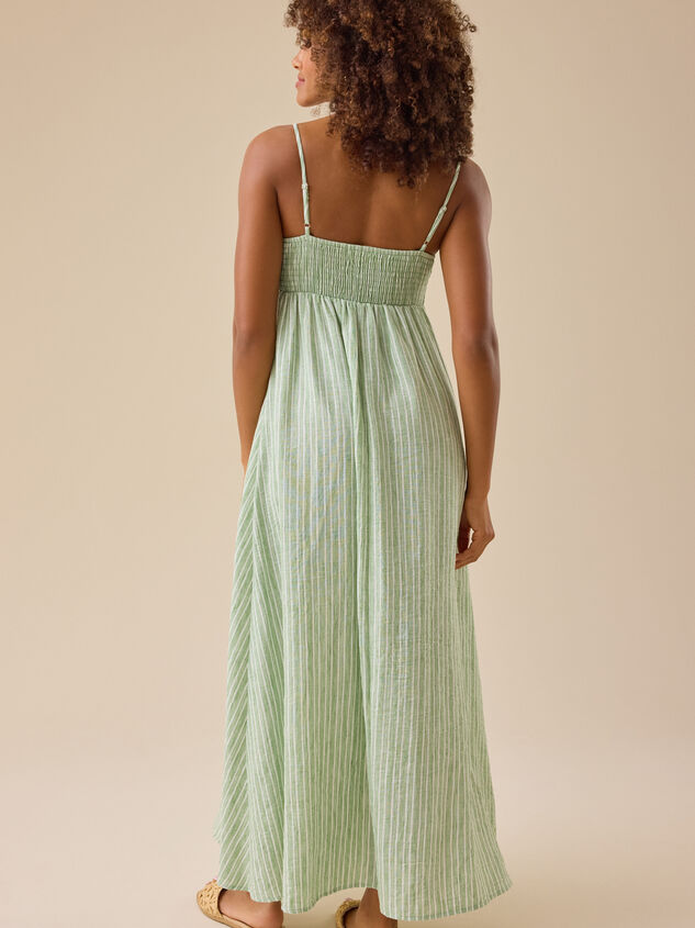Kat Striped Maxi Dress Detail 4 - TULLABEE