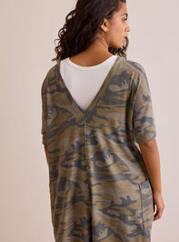 Hang Tough Reversible Tee Camo Romper Detail 4 - TULLABEE