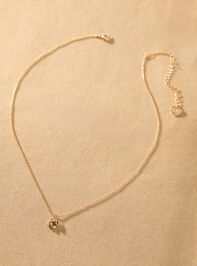 Infinite Twist Charm Necklace Detail 2 - TULLABEE
