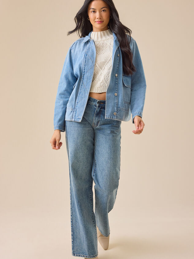 Lucia Denim Jacket Detail 3 - TULLABEE