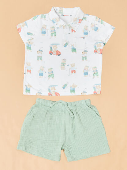 Tee Time Teddys Polo and Shorts Set - TULLABEE