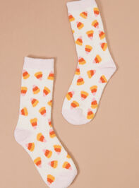 Candy Corn Cozy Crew Sock - TULLABEE