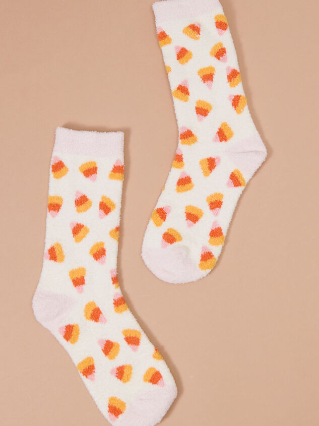 Candy Corn Cozy Crew Sock - TULLABEE