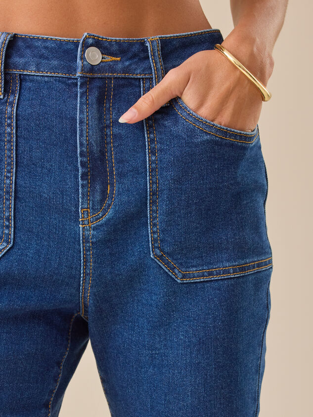 Quinn High Rise Flare Jean Detail 4 - TULLABEE