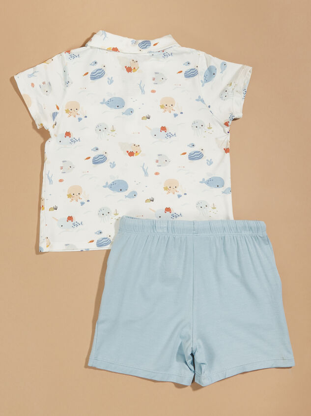 Ocean Adventures Polo Top and Shorts Set Detail 2 - TULLABEE