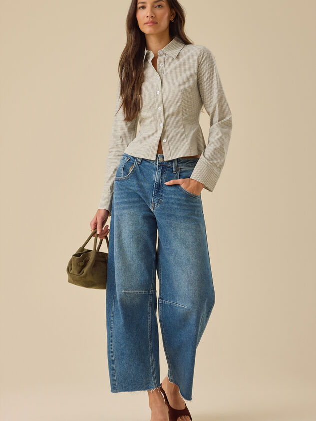 Ginger Checkered Top Detail 6 - TULLABEE