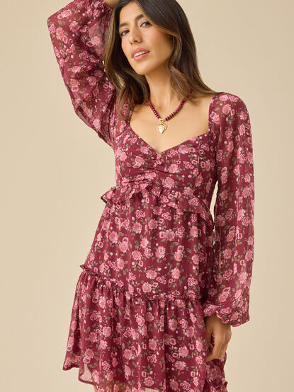 Leanna Floral Mini Dress - TULLABEE