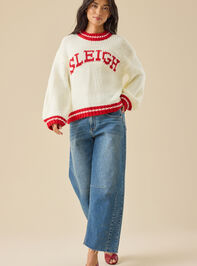 Sleigh Intarsia Pullover Detail 2 - TULLABEE