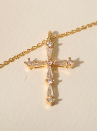 Radiant Cross Charm Necklace - TULLABEE