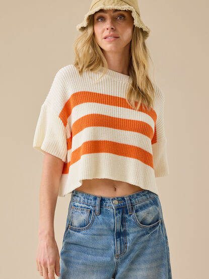 Ricki Striped Boxy Sweater - TULLABEE