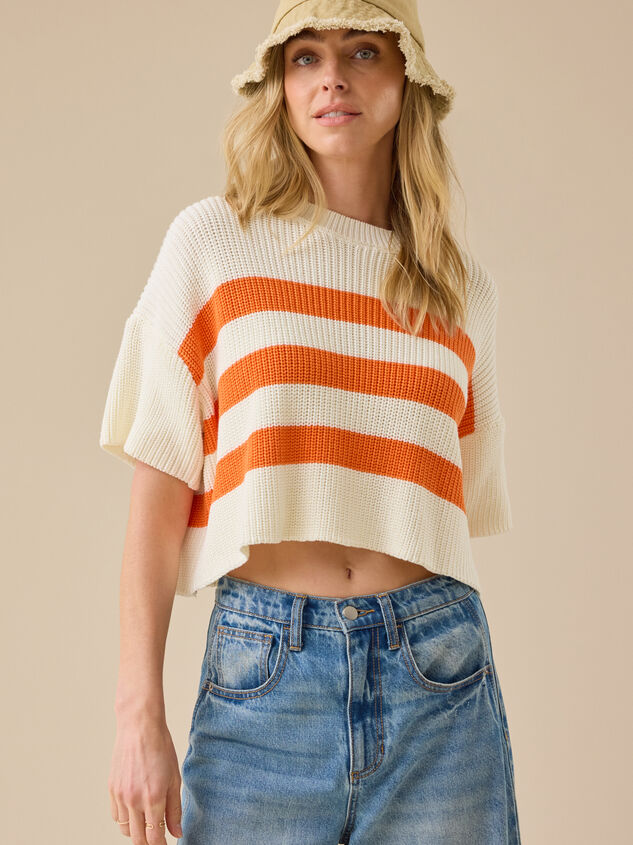 Ricki Striped Boxy Sweater - TULLABEE