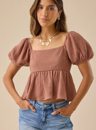 Nia Tie Back Babydoll Top Detail 4 - TULLABEE