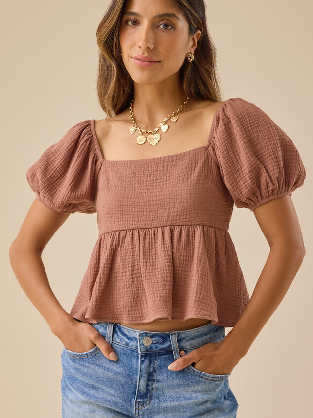 Nia Tie Back Babydoll Top Detail 4 - TULLABEE