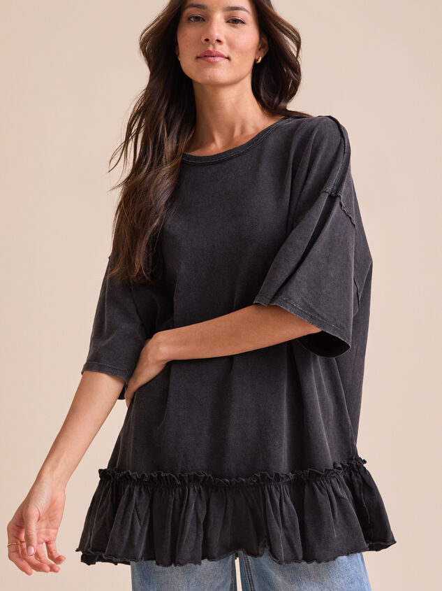 Erin Ruffle Tunic Top Detail 3 - TULLABEE
