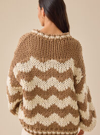 Ella Braid Trim Cardigan Detail 4 - TULLABEE
