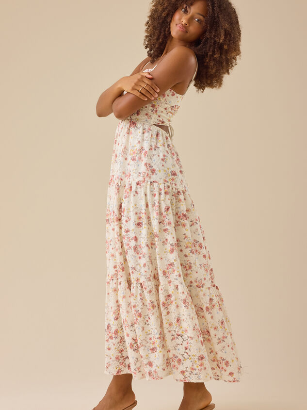 Edeline Floral Lace Maxi Dress Detail 3 - TULLABEE