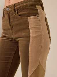 Sadie High Rise Corduroy Flare Pants Detail 2 - TULLABEE