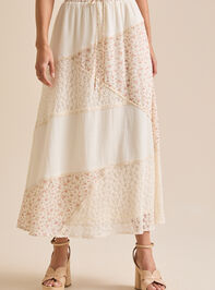 Aster Floral Midi Skirt Detail 2 - TULLABEE
