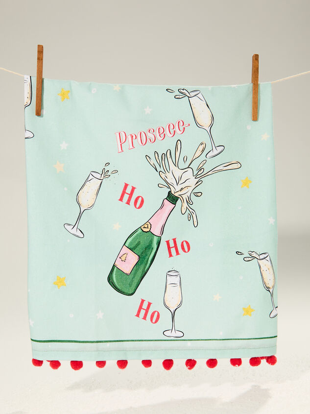 Prosecco Ho Ho Tea Towel - TULLABEE
