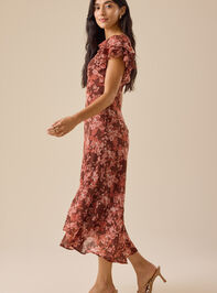 Bria Floral Midi Dress Detail 3 - TULLABEE