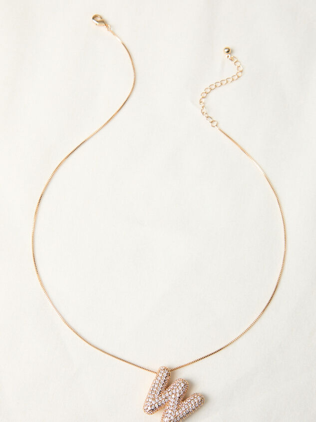 18K Gold Monogram Charm Necklace - W - TULLABEE