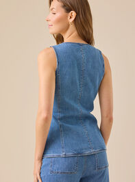 Lyra Denim Vest Detail 6 - TULLABEE
