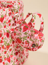 Strawberry Fields Quilted Itty Bitty Bag Charm Detail 2 - TULLABEE