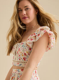 May Floral Embroidered Top Detail 4 - TULLABEE