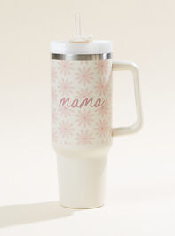 Mama Floral 40 oz. Tumbler Detail 2 - TULLABEE