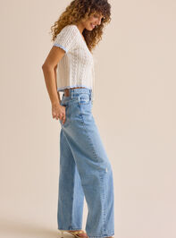 Maisie Cable Tie Front Top Detail 5 - TULLABEE