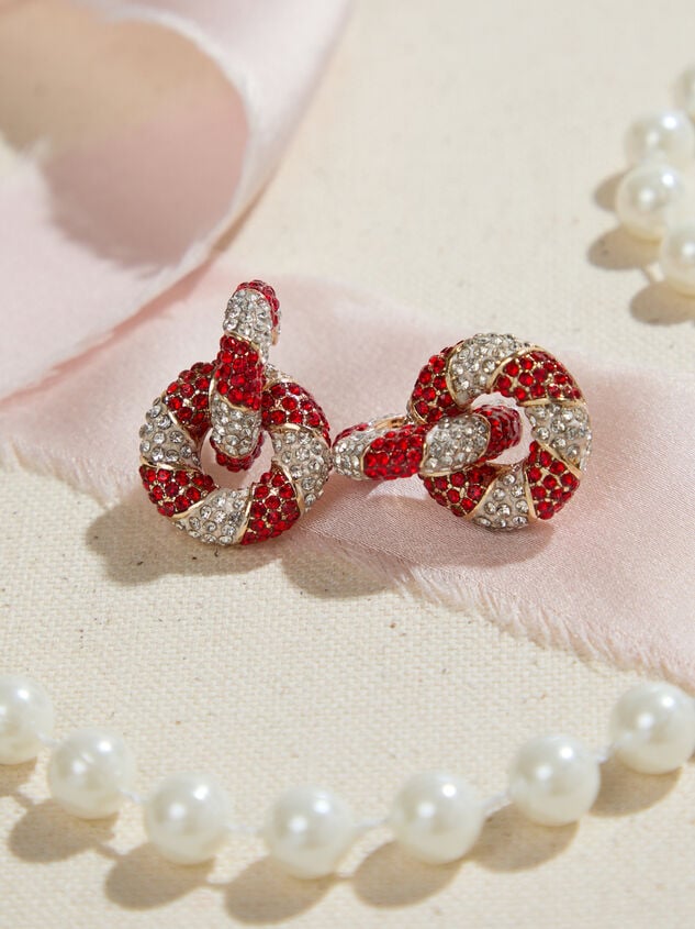 Candy Cane Door Knocker Earring Detail 2 - TULLABEE