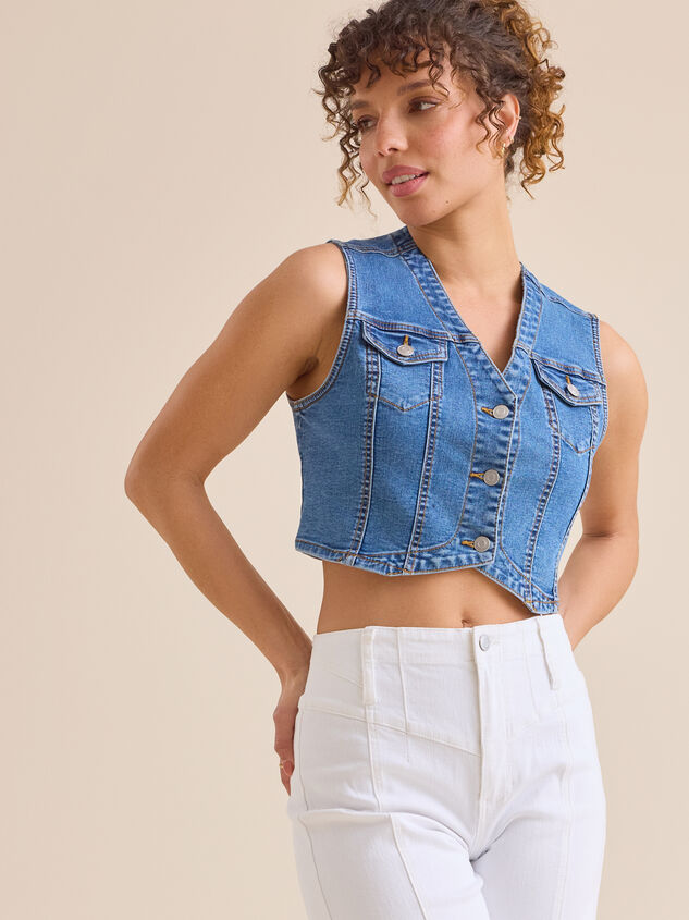 Odelia Denim Vest - TULLABEE