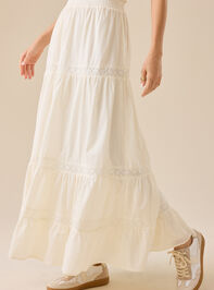 Jaycee Tiered Midi Skirt Detail 4 - TULLABEE