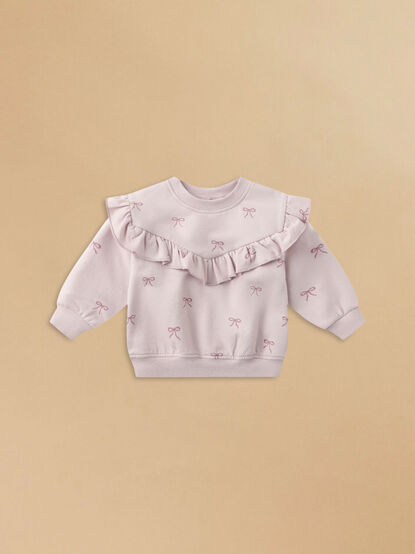 Lauren Bow Sweatshirt By Rylee + Cru - TULLABEE