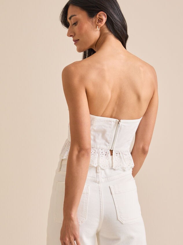 Ingrid Floral Lace Tube Top Detail 5 - TULLABEE