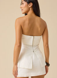 Perry Fold Over Linen Tube Top Detail 3 - TULLABEE