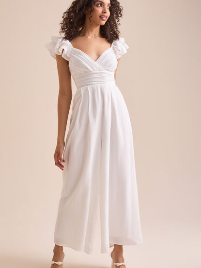 Monroe Flutter Sleeve Jumpsuit - TULLABEE