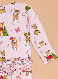Rosy Reindeer Ruffle Footie Detail 4 - TULLABEE