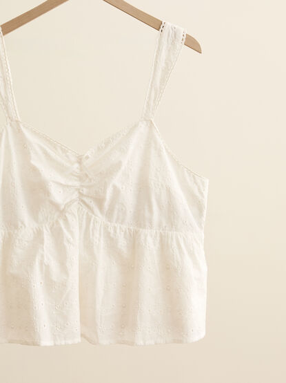 Carley Eyelet Tank - TULLABEE