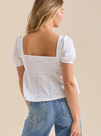 Maryn Eyelet Babydoll Top Detail 4 - TULLABEE